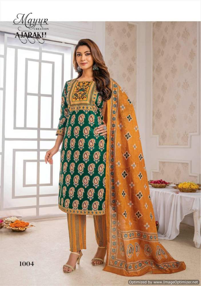 Ajarakh Vol 1 By Mayur Cotton Printed Kurti With Bottom Dupatta Wholesale Clothing Suppliers In India